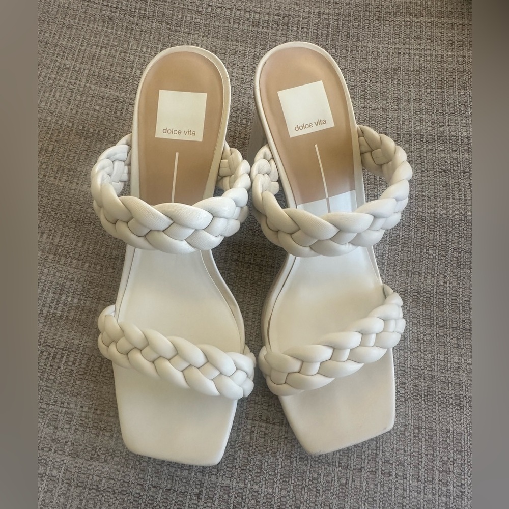 💯 Authentic Dolce Vita Cream Braided Sandals